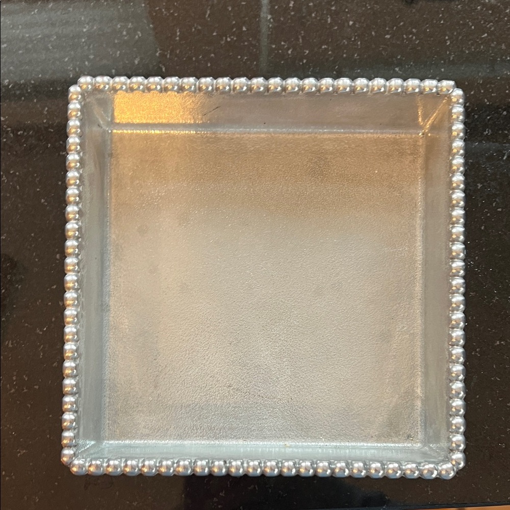 Mariposa beaded square tray